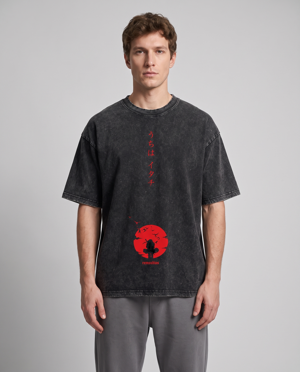 Red Sun Itachi Vintage Oversize Tee